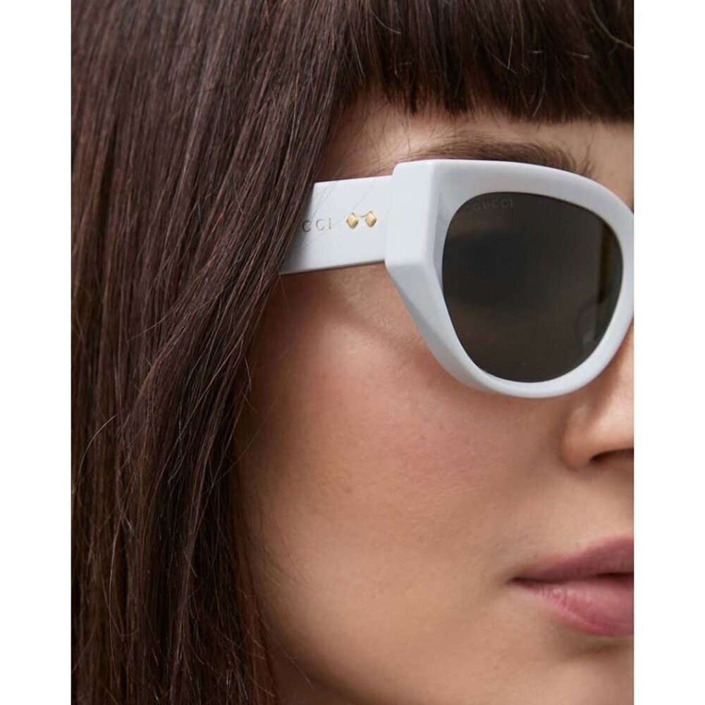 NWT Gucci GG1532SA-003 Grey Cat Eye 54mm Sunglasses - Picture 3 of 7